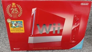 Nintendo Wii RVL-001 Super Mario 25th Anniversary Red Console Japan - Picture 1 of 7