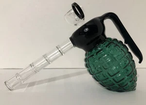 Collectible Glass Replica Hand Grenade Water Pipe For Tobacco With Free Gift Inc - Picture 1 of 6