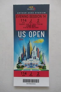2014 US OPEN TENNIS (EVENING SESSION 14) 8/31/2014 FULL TICKET ~ ROGER FEDERER - Picture 1 of 1