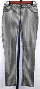 Xhilaration Black Pants with White Pin Stripe Size 5 Stretch Material RN#17730 - Picture 1 of 3