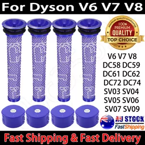 For Dyson V6 V7 V8 Filter Kit Absolute Animal Motorhead Trigger Replacement Hepa - Picture 1 of 5