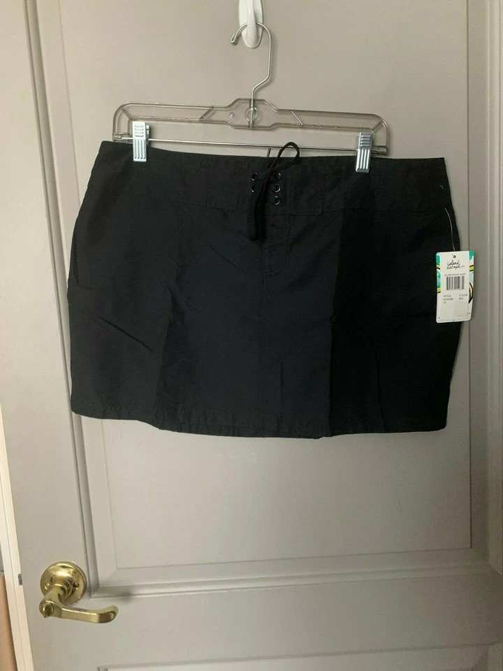 Island Escape Women's Black Island Board Skirt Size 6 NWT - Image 1 of 1
