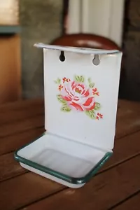 Portasapone/spazzolino vintage Cath Kidston da parete smalto rosa - Foto 1 di 4