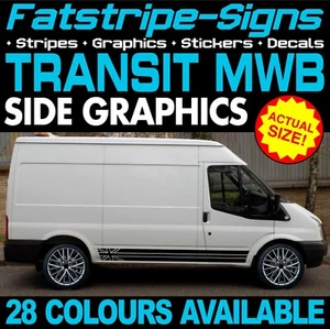 para adaptarse a FORD TRANSIT MWB PEGATINAS GRÁFICAS CALCOMANÍAS DEPORTIVAS MK6 MK7 CÁMPER MX - Imagen 1 de 2