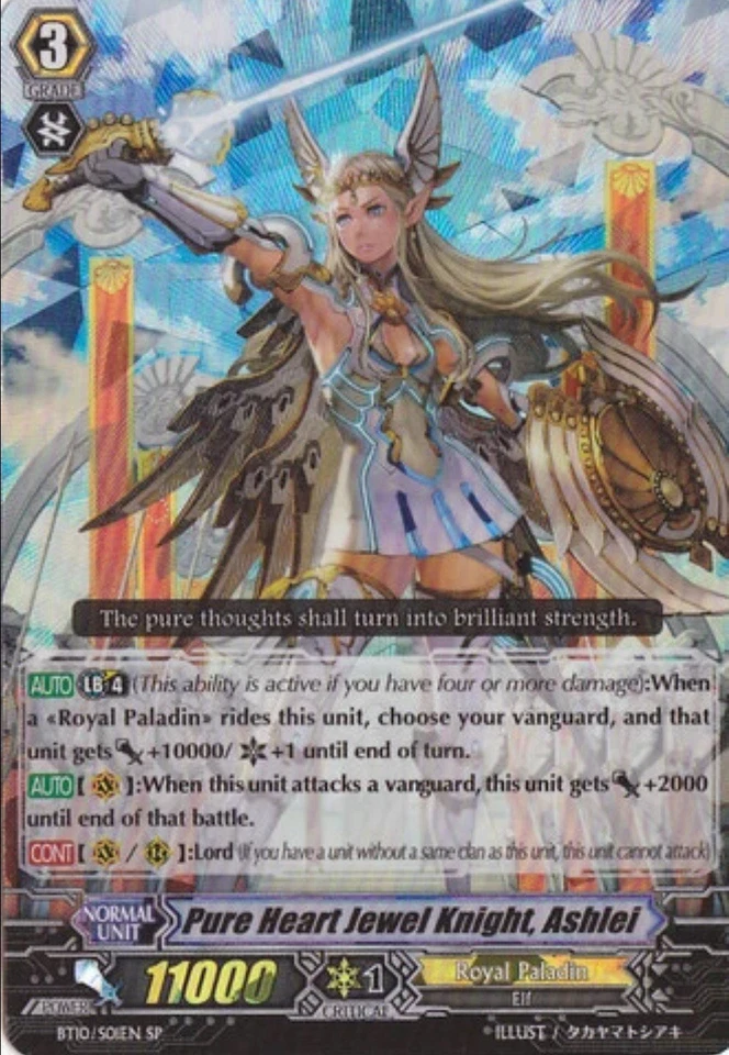 Cardfight Vanguard!! Pure Heart Jewel Knight, Ashlei SP BT10/S01EN Mint - Image 1 of 1