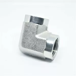 3/4 - 1/2 Female Npt Fpt Steel Reducer Elbow Fitting Fuel, Air, Water, Oil, Gas - Picture 1 of 6