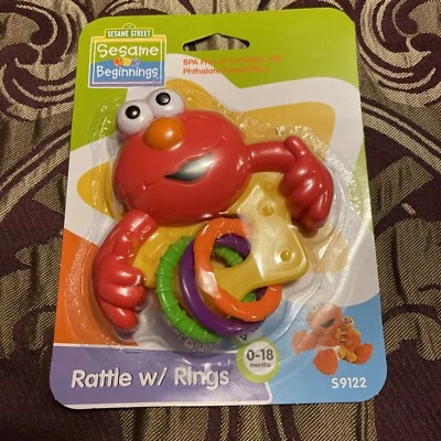 Sesame Street Elmo Baby Sonattle con anillos juguete 0-18 meses Foto 1 de 2