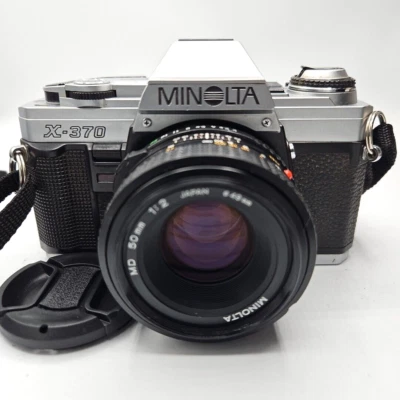 Minolta X-370 35mm Film SLR Camera Kit with 50mm OEM Lens, Tested and Working - Image 1 of 4