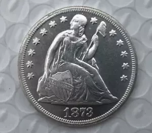 1 dollar argent Liberté assise 1873 CC haute qualité A++++ - Photo 1 sur 3