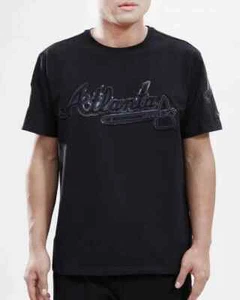 Pro Standard - MLB Atlanta Braves Triple Black Logo Pro Team Men's Top - Black - Picture 1 of 12