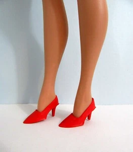 Vintage Barbie Clone ROT GUMMI SCHLIESSE ZEHENSCHUHE High Heels - UNMARKIERT - Bild 1 von 8
