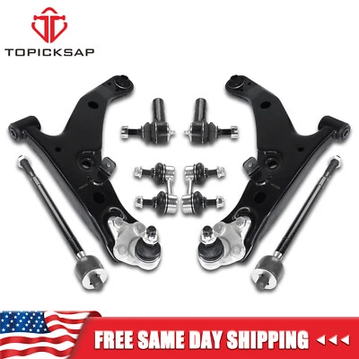 10Pcs Front Lower Control Arms Sway Bar For 1996-2001 2002 Toyota Corolla Prizm - Image 1 of 4