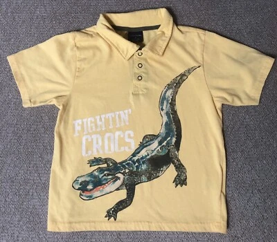 Faded Glory Boy's Yellow Short Sleeve Polo Shirt, Size 6 - Image 1 of 2