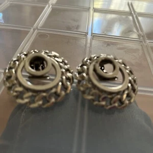 Silver Love Knotted Clip On Earrings Very Unique Great Quality - Picture 1 of 4
