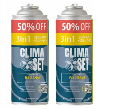 2x 3in1 Dichtmittel Öl Kältemittel Ersatzgas R134A Auto 1995 bis 2016 Cool Klima - Bild 1 von 4