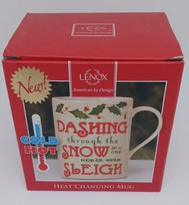 Lenox Holiday 12 Oz Heat Changing Mug Tis The Season To Be Jolly - Picture 1 of 4