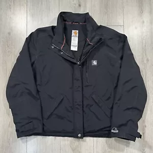 Carhartt Women’s WJ002 Black Waterproof Breathable Jacket Size XL Missing Hood - Picture 1 of 9