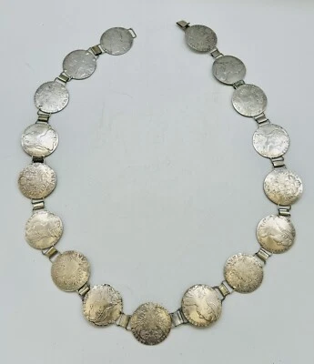 不寻常的古董玛丽亚·特蕾莎双鹰泰勒1780银币36英寸皮带 — 第 1/4 张图片