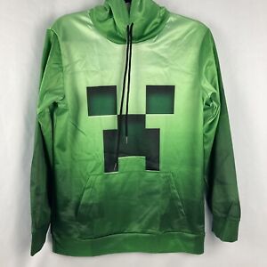 3d Printed Green Creeper Pullover Hoodie Mine Game Youth size L Large