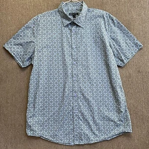INC International Concepts XL Herrenhemd mit Knopfleiste blau braun Baumwolle neu mit Etikett - Bild 1 von 6