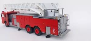 1/43 o scale Conrad 5509 1984-1987 Grumman Miami Fire Rescue Engine ladder truck - Picture 1 of 12