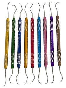GERMAN SET OF 9 PCS PERIODONTAL GRACEY CURETTES KIT DENTAL SURGICAL INSTRUMENTS - Picture 1 of 6