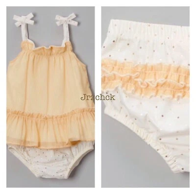 Nuevo con etiquetas Juego de cubierta de pañales camiseta sin mangas de dos piezas Juicy Couture para bebés niñas talla 12 M Foto 1 de 4