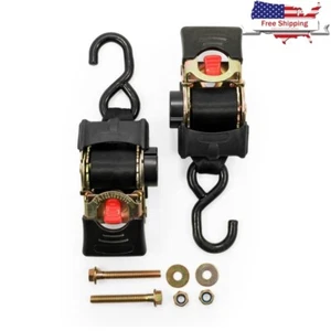 Juego de 2 correas de amarre retráctiles de diseño atornillable de 5,5 pies de resistencia de 3300 lb nuevo - Imagen 1 de 7