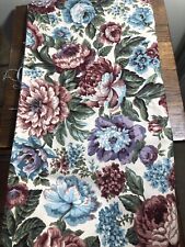 1-YARD Cotton Floral Upholstery Fabric 60" Purple/Blue/Green