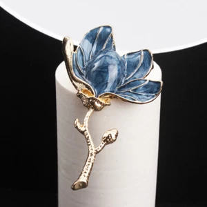 Broche Magnolia Esmalte Goteante Retro Elegante Personalidad Alta Gama - Imagen 1 de 5