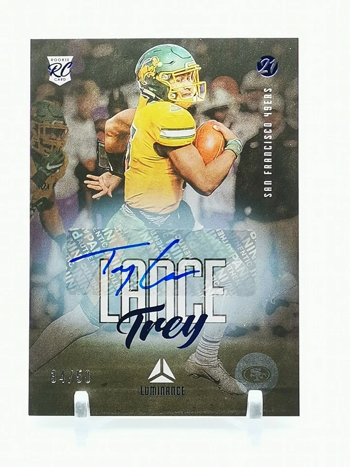 2021 Panini Luminance Football Trey Lance ROOKIE Auto 34/50 - Image 1 of 4