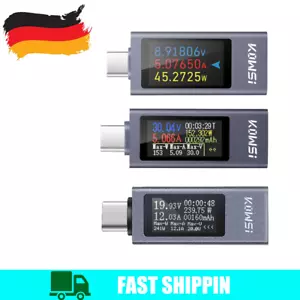 USB Type-C Power Tester Digital Voltage Current Capacity Meter DC4-30V 0-12A - Bild 1 von 60