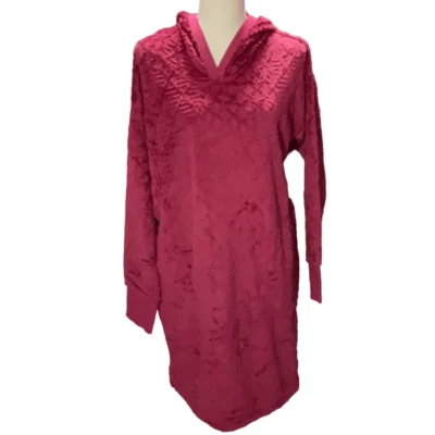 Pullover Nautica Borgoña con Capucha Polar Prendas para Dormir Bolsillos Bata Cálida Mediana Nuevo con Etiquetas Foto 1 de 4