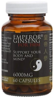 Lifeplan 6000mg Emperor Ginseng For Him 60 Capsules Support Body & Mind
