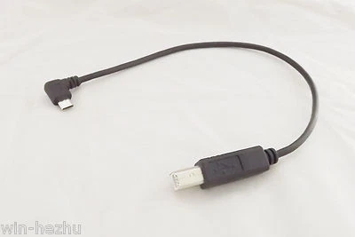 10pcs USB 2.0 B Male Plug To USB Micro 5 Pin Male Right Angled Adapter Cable - Image 1 of 4