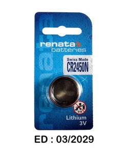 RENATA CR2450N LITHIUM BATTERIES 3V CELL COIN BUTTON SWISS MADE EXP 03/2029 - Picture 1 of 1