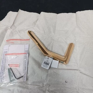 cb2 Blaine Unlacquered Brass Wall Hook - Picture 1 of 3