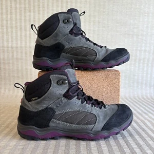 Stivali da trekking Ecco Ulterra Mid GTX donna EU 38 US 7 - 7,5 nero grigio pelle di yak - Foto 1 di 15