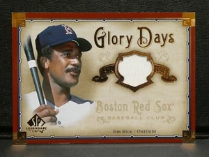 Parche de camiseta 2005 SP Legendary Cuts Glory Days Jim Rice usado en juegos #GD-JR - Imagen 1 de 2