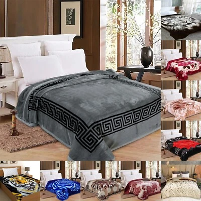 2 LY schwere warme weiche Decken Wendebett Überwurf Kingsize Bettdecke - Bild 1 von 4