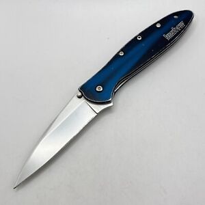 Kershaw Leek 1660BB Black Blue Discontinued Assisted Pocket Knife USA Rare