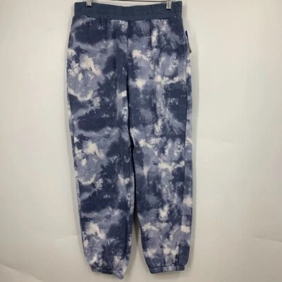 ABOUND Women's Blue White Tie Dye Fleece Lined Elastic Jogger Size M NWT - Image 1 of 4
