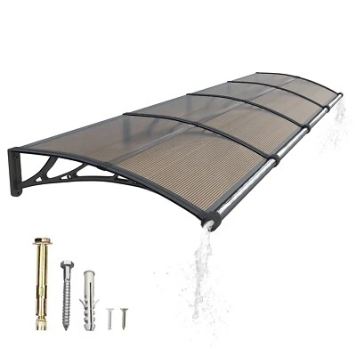 Vordach Haustürvordach 350CM Kunststoff Pultvordach Tür Überdachung Haus Dach - Bild 1 von 4