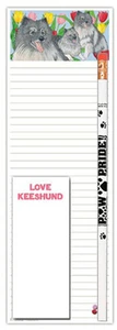 Keeshond Notepad & Pencil Gift Set - Picture 1 of 1