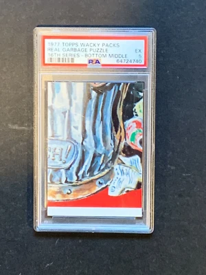 1976 Topps Wacky Packages 16th Series 16 Bottom Middle Checklist Puzzle PSA 5 EX - Image 1 of 2