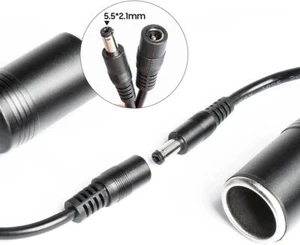 Gniazdo żeńskie do zapalniczki samochodowej na prąd stały 5,5 mm x 2,1 mm wtyczka jack kabel adaptera - Zdjęcie 1 z 12