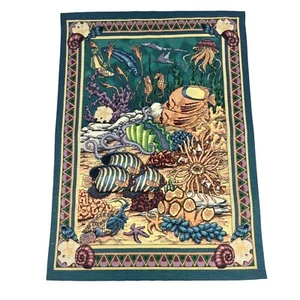 Arte tapiz con temática de océano colgante de pared de peces tropicales de 20" x 36" - Imagen 1 de 5