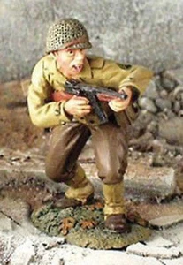 Valiant Miniatures Kit# 9647 - US GI NCO firing Thompson, France, WWII 1944 54mm - Picture 1 of 2