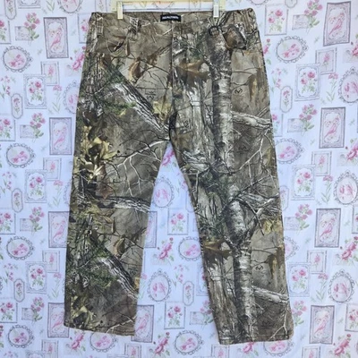 REALTREE Men's L Camo Hunting Pants Fleece Lined Heavy Denim - Image 1 of 4