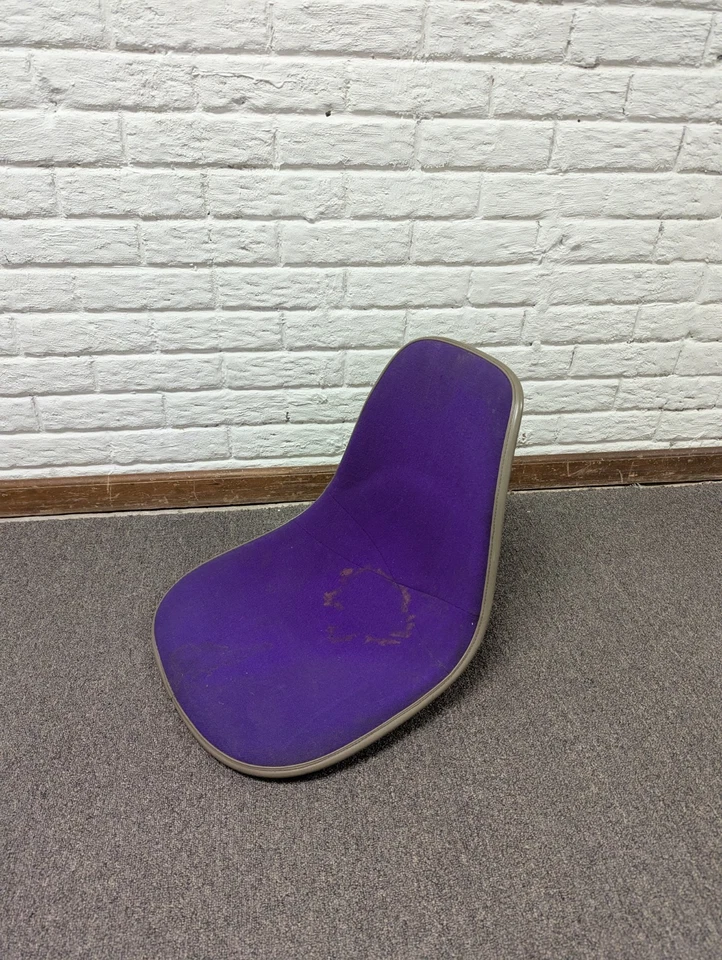 Vtg Herman Miller Eames Purple Girard Fabric Side Shell Fiberglass Chair Asis - Image 1 of 4